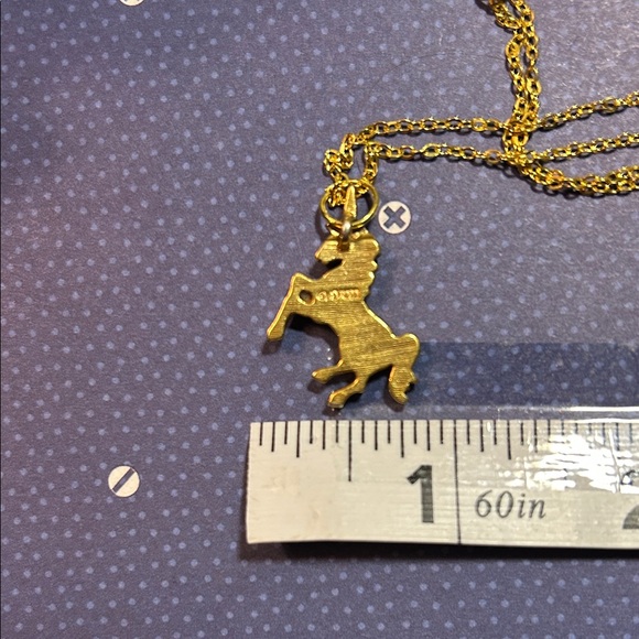 Gold Unicorn Pendant Necklace - Picture 3 of 3